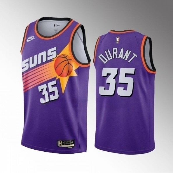 Men's Phoenix Suns #35 Kevin Durant Purple Classic Edition Stitched Basketball Jersey - Click Image to Close